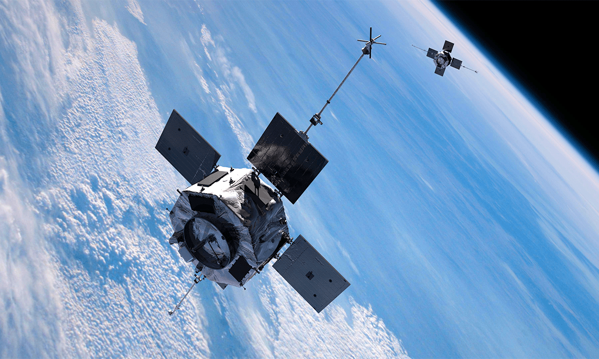 Artist's impression of the Van Allen Probes in orbit. Credit: NASA