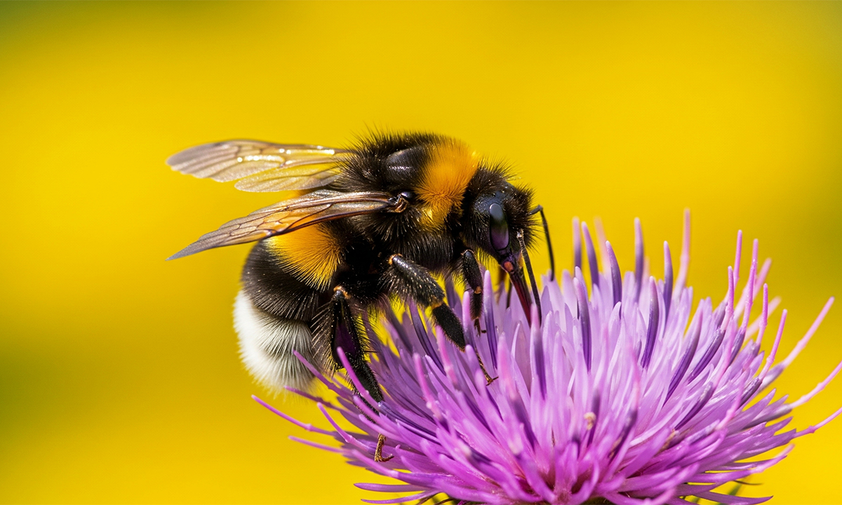 Closeup of a Bombus terrestris