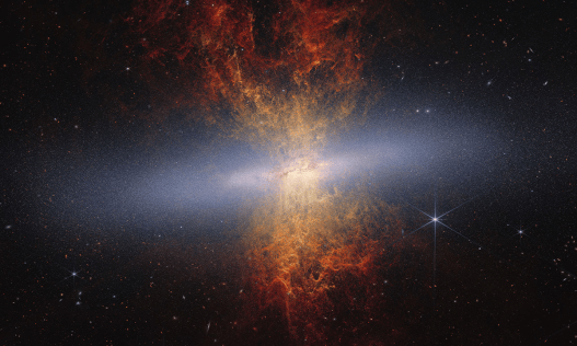 James Webb Space Telescope Captures the Cigar Galaxy’s Brilliant Stellar Halo in Pristine Detail