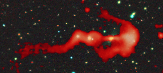 Cosmic Shockwave Reshaped a Newly Discovered “Bow and Arrow” Galaxy