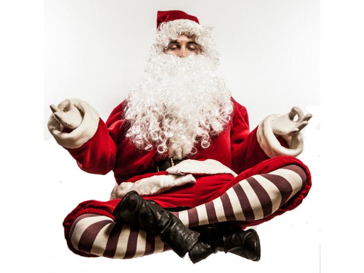 Santa Claus lotus position