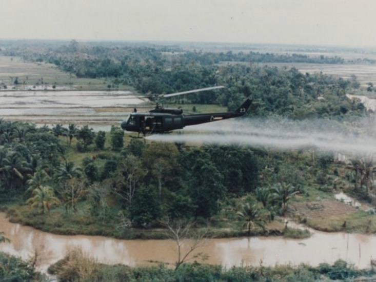 helicopter spraying Agent Orange